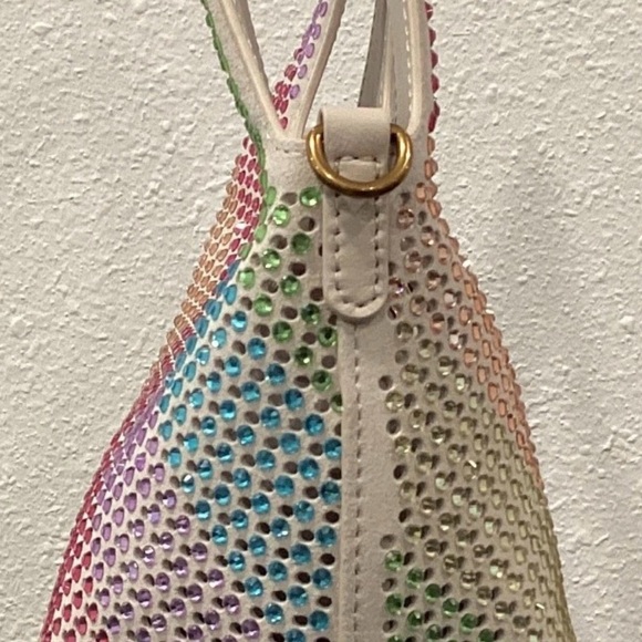 Kurt Geiger London Small Chelsea Crystal Leather Hobo Bag NWT - Picture 9 of 15